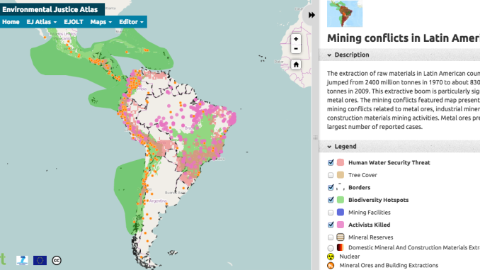 Mining conflicts in Latin America_EJAtlas