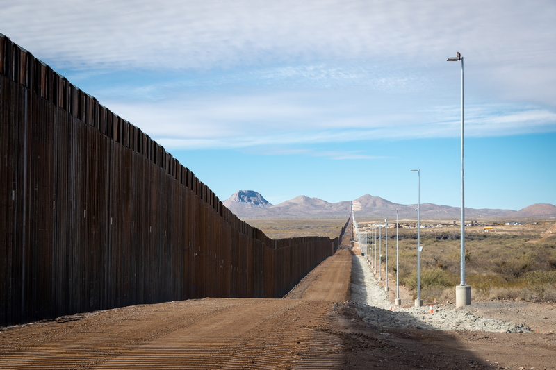 New Border Wall Construction near Douglas, Ariz.