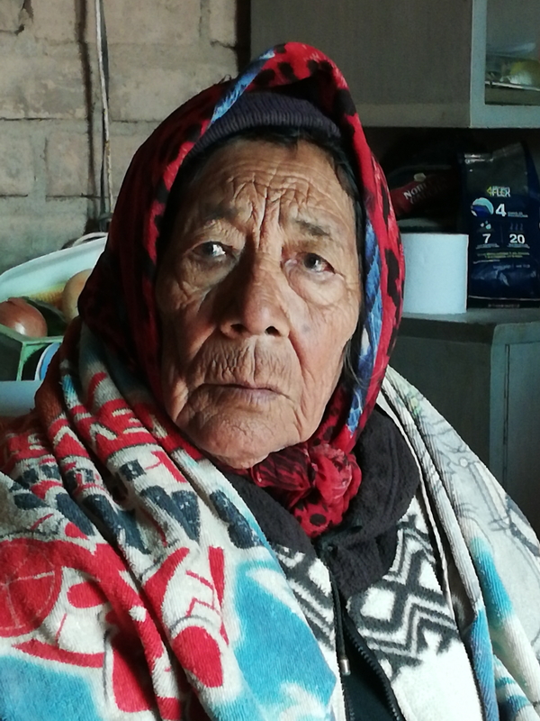 Josefa Jofré, anziana donna Huarpe. Foto José Auletta.