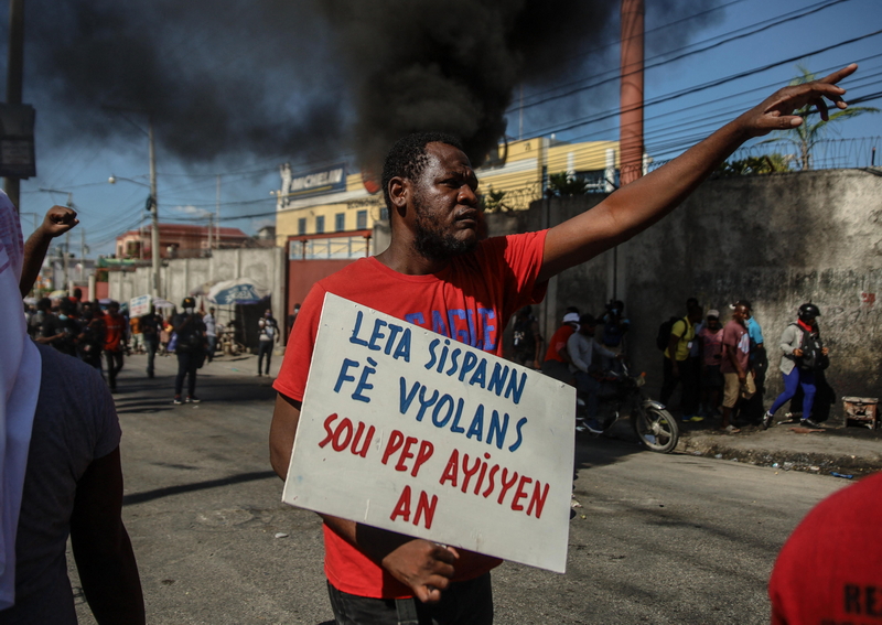 HAITI-ECONOMY-CRISIS-OIL-PROTESTS