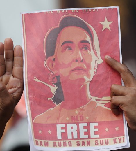 APTOPIX Thailand Myanmar Protest