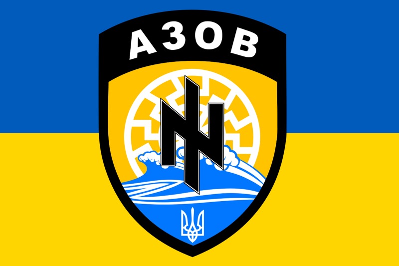 Stemma del «Battaglione Azov», formazione ucraina neonazista.