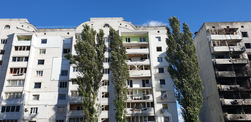Balcone e palazzo a Borodjanka