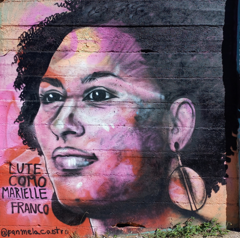 Uno dei tanti murales in ricordo di Marielle Franco. Foto Diego Battistessa.