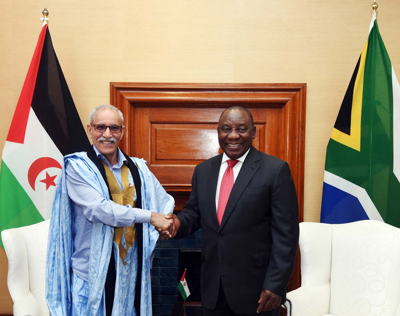 President Cyril Ramaphosa and President Brahim Ghali of the Saha