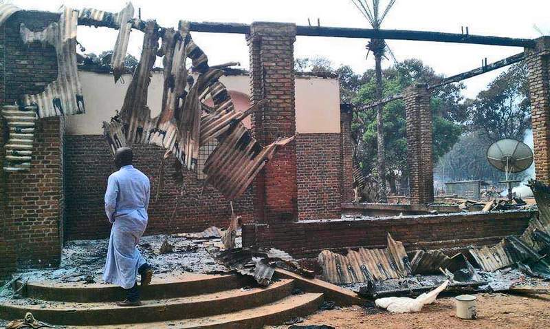 Massacro all’episcopio di Alindao ad opera dei Seleka – cattedrale devastata