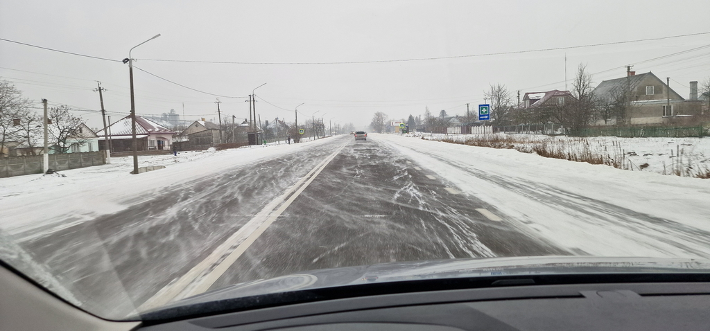 La strada verso Charkiv  a meno 17°