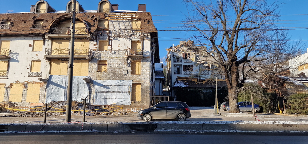 Luoghi di Charkiv colpiti da recenti bombardamenti